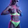 Fantasy Glow Black Light Persuasive Open Cup Bra & Panty Neon Green -Layer Outfit 36081333338268 1