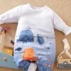Sweet Sea Animal Printed Baby Jumpsuit -Layer Outfit 36156918857948 1