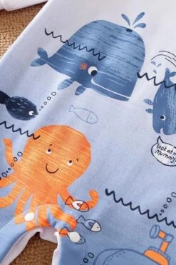 Sweet Sea Animal Printed Baby Jumpsuit -Layer Outfit 36156919021788 4