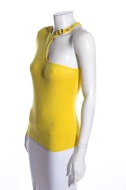 Versace Yellow Off-Shoulder Top SZ 44 9 Versace Yellow Off-Shoulder Top SZ 44 -Layer Outfit 36409323258093 4