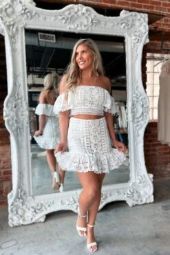 Darling Touch Lace Skirt Set