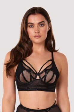 Playful Promises Eddie Black Crossover Wrap Bra 32-36 A-H -Layer Outfit 36526750728344 3