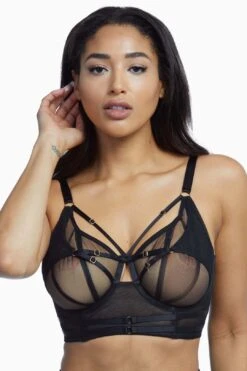 Playful Promises Eddie Black Crossover Wrap Bra 32-36 A-H -Layer Outfit 36526947270808 9
