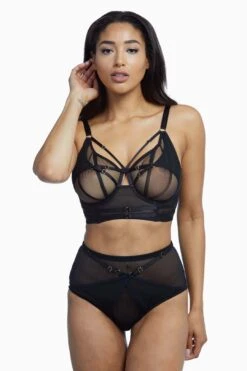 Playful Promises Eddie Black Crossover Wrap Bra 32-36 A-H -Layer Outfit 36526973288600 10