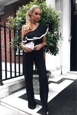 The Elegant One Shoulder Jumpsuit -Layer Outfit 3654854574115 3
