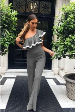 The Elegant One Shoulder Jumpsuit -Layer Outfit 3654854639651 5