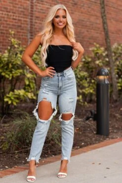 Diane Strapless Corset Top (Black) 9 Diane Strapless Corset Top (Black) -Layer Outfit 36595176571048 3