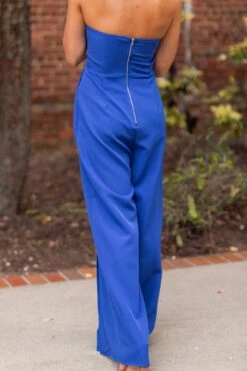 Jewel Slit Jumpsuit (Royal Blue) -Layer Outfit 36600255774888 4