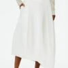 Nylon Asymmetrical Balloon Skirt - White -Layer Outfit 36747871650013 1