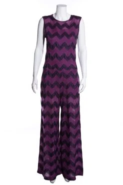 Missoni Lavender Chevron Print Jumpsuit SZ N/A
