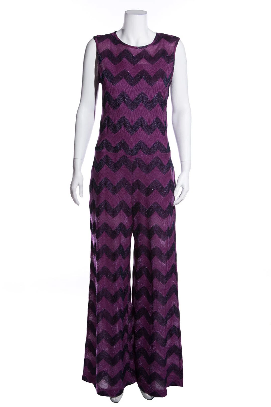 Missoni Lavender Chevron Print Jumpsuit SZ N/A 3 Missoni Lavender Chevron Print Jumpsuit SZ N/A