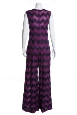 Missoni Lavender Chevron Print Jumpsuit SZ N/A 8 Missoni Lavender Chevron Print Jumpsuit SZ N/A -Layer Outfit 36852676690157 3