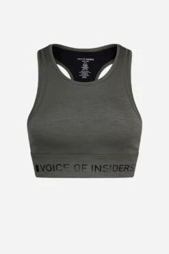 VOI + SeaCell™ “T” Sports Bra | Green Heather -Layer Outfit 36907290427627 6
