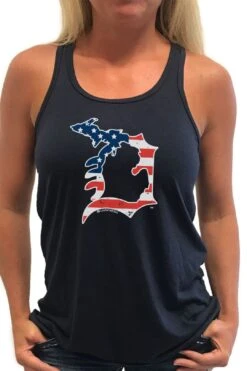 "Michigan D Flag" Women's Flowy Tank Top