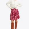 Pull On Skirt In Raspberry Clematis Floral 2 Pull On Skirt In Raspberry Clematis Floral -Layer Outfit 37089353531561 1