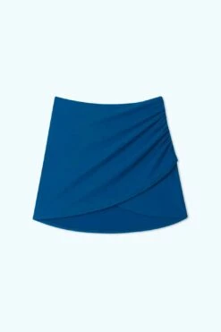 The Ruched Swim Skirt - Lapis