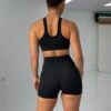 SERENE SPORTS BRA - BLACK -Layer Outfit 37774040334567 1