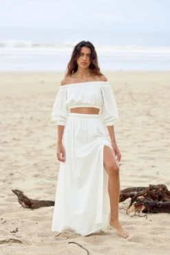 ZORA MAXI SKIRT - WHITE 10 ZORA MAXI SKIRT - WHITE -Layer Outfit 37911828824282 3