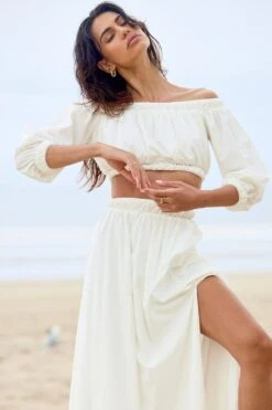 ZORA MAXI SKIRT - WHITE 13 ZORA MAXI SKIRT - WHITE -Layer Outfit 37911828857050 7