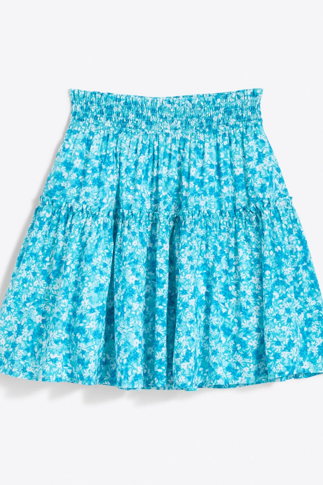 Pull On Mini Skirt In Blue Aster Floral 4 Pull On Mini Skirt In Blue Aster Floral - Image 2