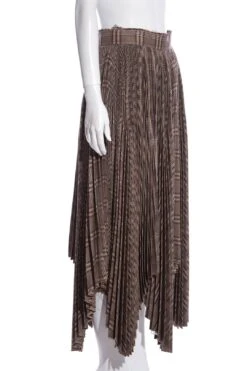 Céline Brown Glen Plaid Skirt SZ 38