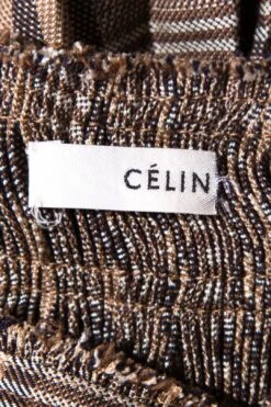 Céline Brown Glen Plaid Skirt SZ 38 -Layer Outfit 37965107298541 5