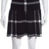 Alice + Olivia Black & White Plaid Wool Skirt SZ XS NWT