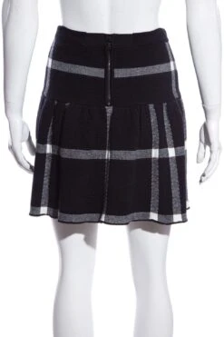 Alice + Olivia Black & White Plaid Wool Skirt SZ XS NWT -Layer Outfit 38124759777517 3