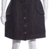 Acler Blue Denim Button Skirt SZ 8