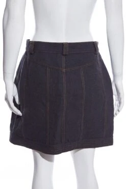 Acler Blue Denim Button Skirt SZ 8 -Layer Outfit 38209243218157 3
