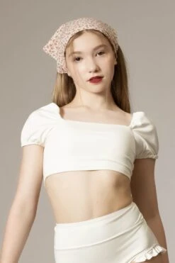 Ever After Crop Top - Ivory -Layer Outfit 38267651850463 4