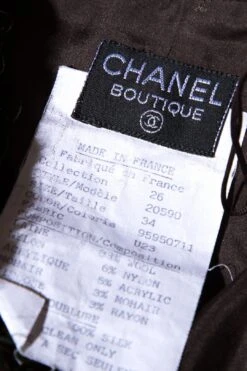 Chanel Boutique Vintage Green & Brown Tweed Mini Skirt SZ 34 -Layer Outfit 38314178412781 6