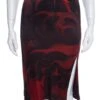 Gucci Red & Black Abstract Print Skirt SZ 38