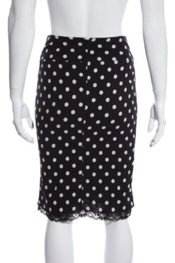 Dolce & Gabbana Polka Dot Skirt SZ 42 -Layer Outfit 38340885053677 3
