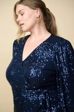 Plus Size - Sequin Wrap Jumpsuit -Layer Outfit 38422908141795 5