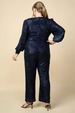 Plus Size - Sequin Wrap Jumpsuit -Layer Outfit 38422908240099 7