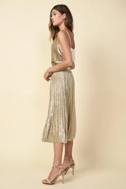 Crushed Velvet Midi Skirt -Layer Outfit 38423264198883 3