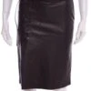 Vintage Gucci Black Leather Skirt SZ 40