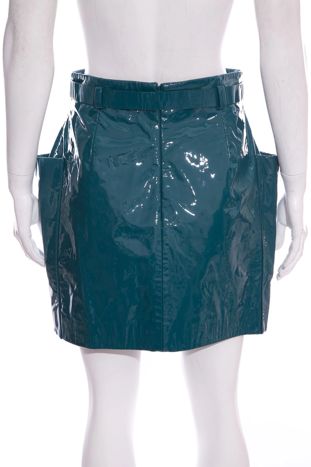 Sally LaPointe Teal Patent Skirt SZ 6 NWT 5 Sally LaPointe Teal Patent Skirt SZ 6 NWT - Image 3