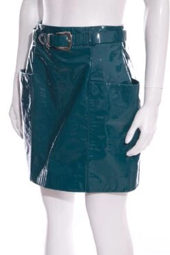 Sally LaPointe Teal Patent Skirt SZ 6 NWT 10 Sally LaPointe Teal Patent Skirt SZ 6 NWT -Layer Outfit 38515459260653 4