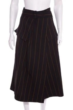 Vince Black Stripe Wrap Skirt SZ 0
