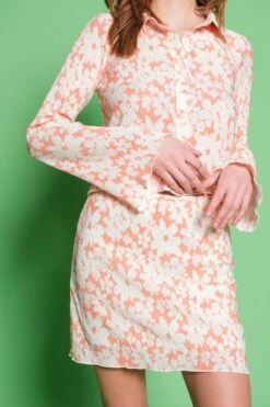 Clementine Floral Print Plissé Mini Skirt -Layer Outfit 38519744266486 6