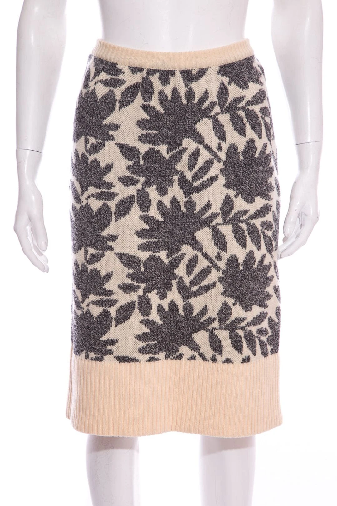 Vintage Pierre Balmain Ivory & Grey Knit Skirt SZ N/A 3 Vintage Pierre Balmain Ivory & Grey Knit Skirt SZ N/A