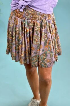 Lilac Printed Skirt