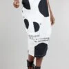 Sig Stretch Column Skirt, White/Black Dot -Layer Outfit 38620128444567 1