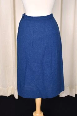 1950s Blue 3pc Tweed Skirt Suit -Layer Outfit 38666381754616 9