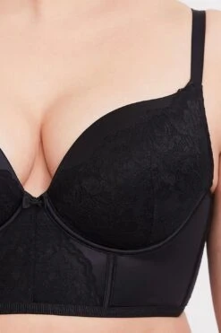 Push Up Black Bra Torrid Curve Bra, 44DD -Layer Outfit 38669627654362 4