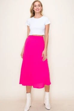 High Waist Lined Midi Skirt -Layer Outfit 38711521542397 3