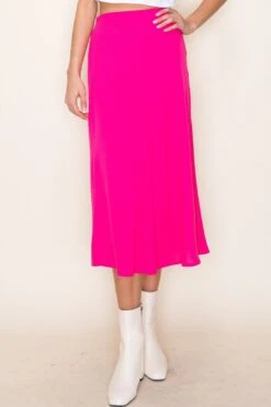 High Waist Lined Midi Skirt -Layer Outfit 38711521804541 4