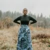 Maxi Wrap Skirt In Earth Worship